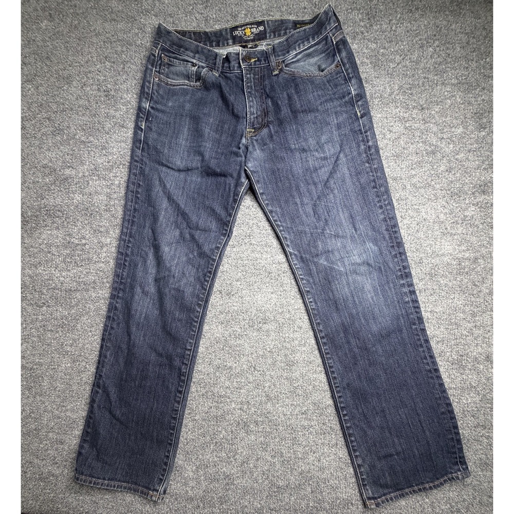 Lucky Brand Jeans Mens 30x32 Blue 361 Vintage Straight Leg Denim Dark Wash